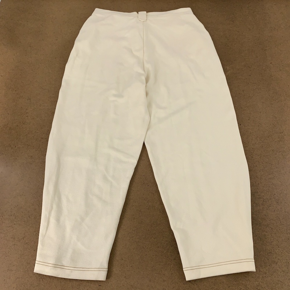 ASOS Design Womens Size 8 Cream Brown Top Stitch Jersey Twill Clean Peg Pant NWT - Picture 4 of 8